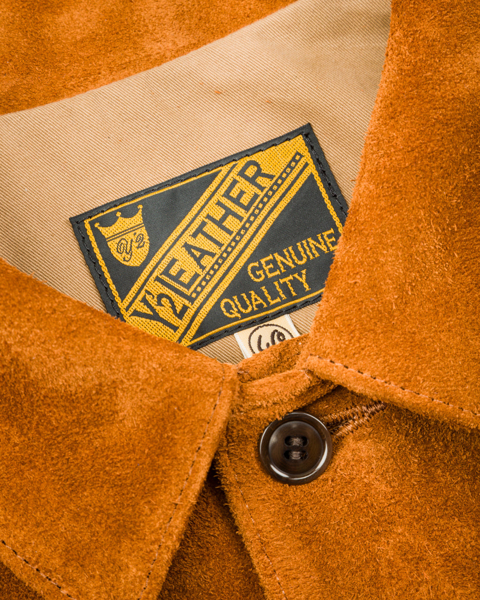 Y'2 Leather Steer Roughout Civilian Model A-1 (TB-149) - Camel - Standard & Strange