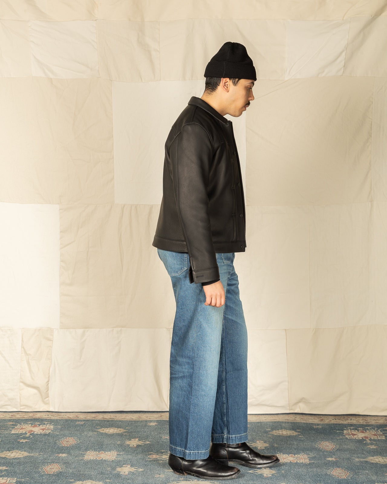 Y'2 Leather Deer Skin 1st Type Jacket - 25th Anniversary Limited - Black (DB-140-25SP) - Standard & Strange