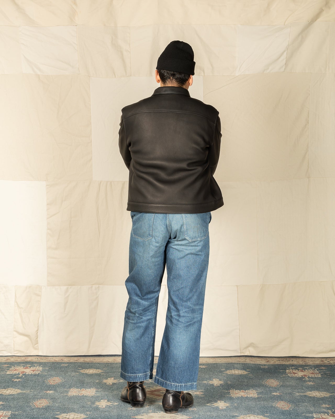 Y'2 Leather Deer Skin 1st Type Jacket - 25th Anniversary Limited - Black (DB-140-25SP) - Standard & Strange