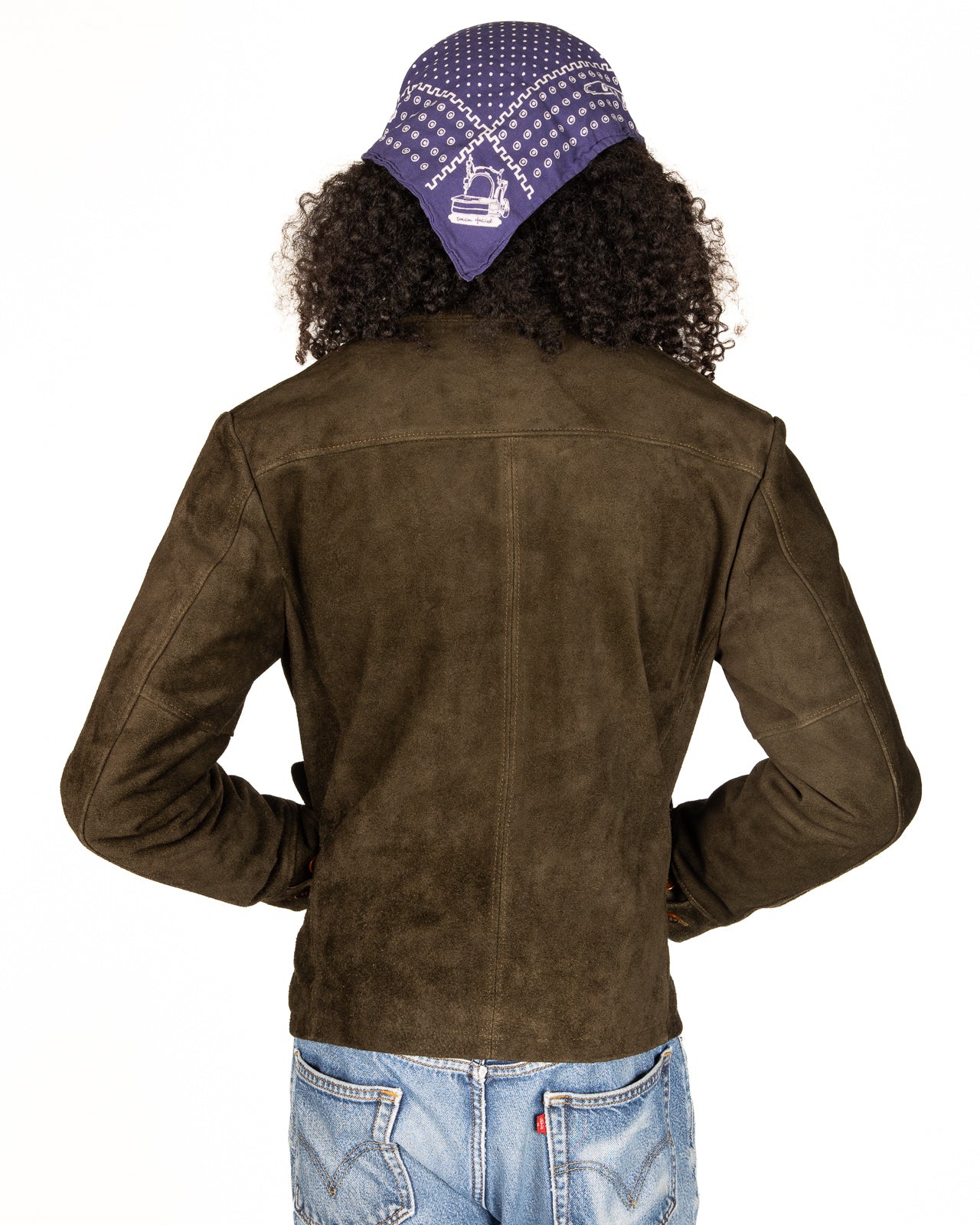 Y'2 Leather Steer Suede Swing Top Jacket - Olive (TB-148) - Standard & Strange