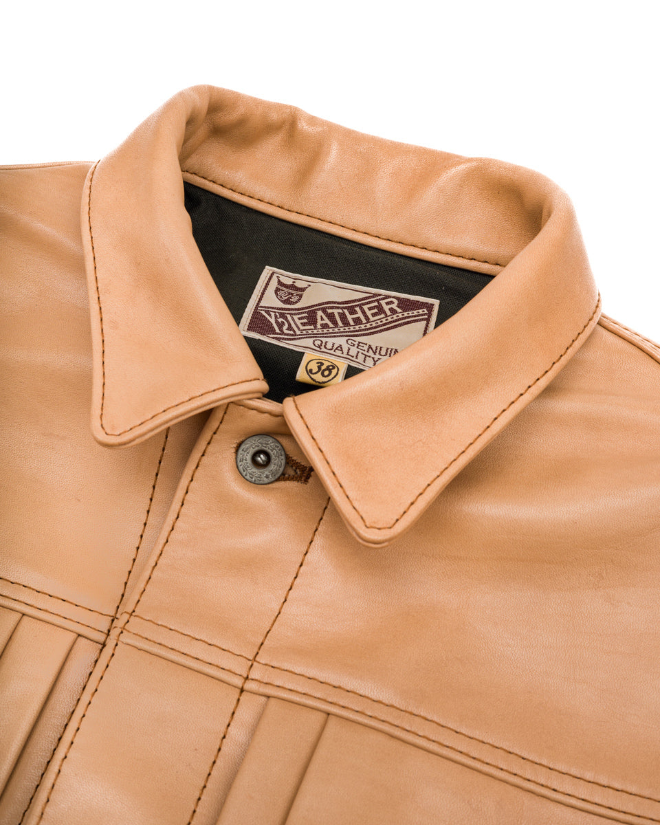 Y'2 Leather Kakishibu Persimmon Tanned Horsehide Type Jacket (KB-140-T) - Standard & Strange
