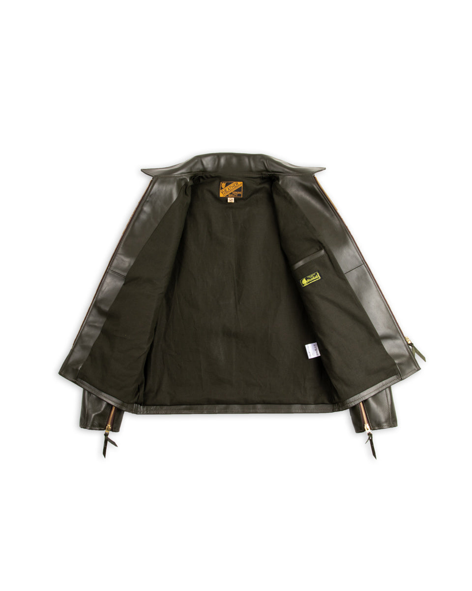 Y'2 Leather Lightweight Vintage Horsehide Single Riders Jacket (PR-65) - Olive - Standard & Strange