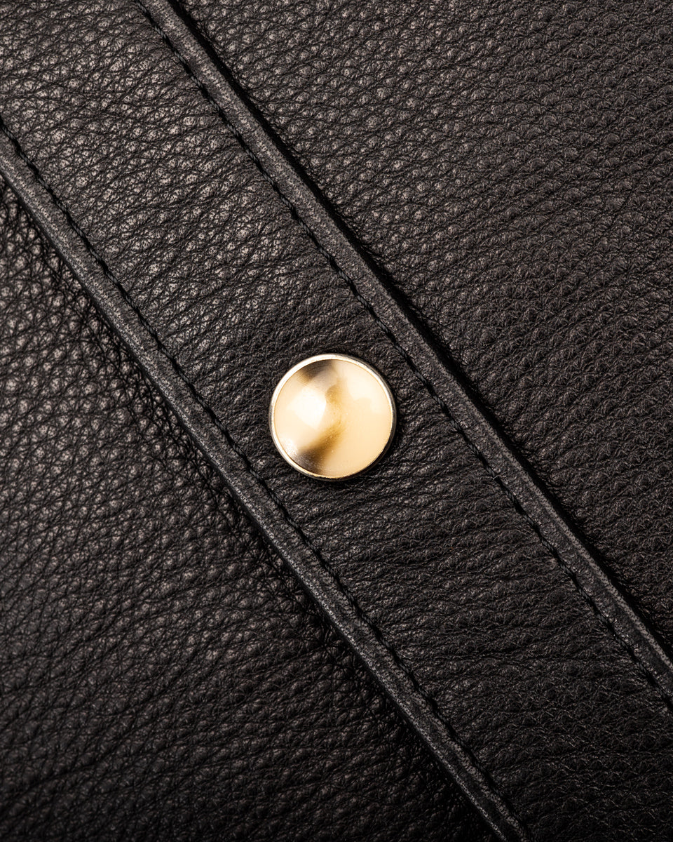 Y'2 Leather Steer Oil Western Shirt - Black (SS-13) - Standard & Strange