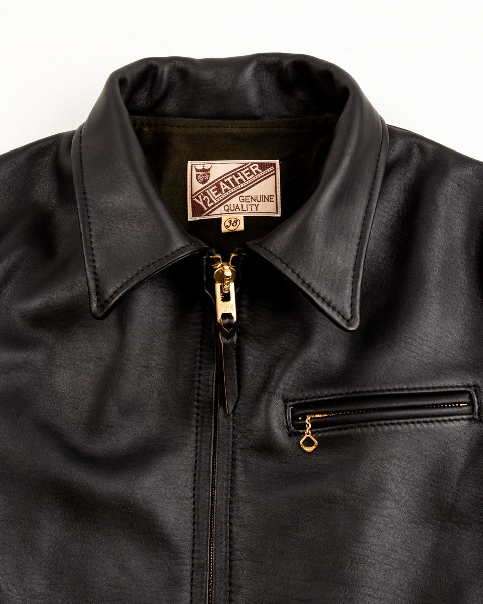 Y'2 Leather Sumi Dyed Horse Single Riders Jacket (SHR-47) - Standard & Strange