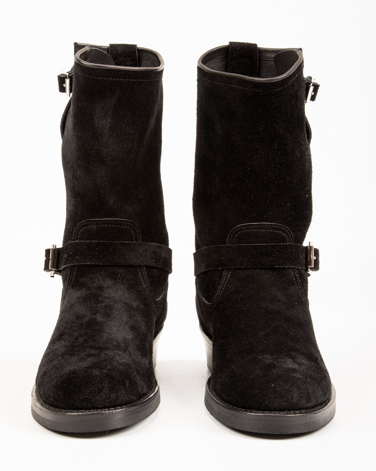 Suede Engineer Boot - Black