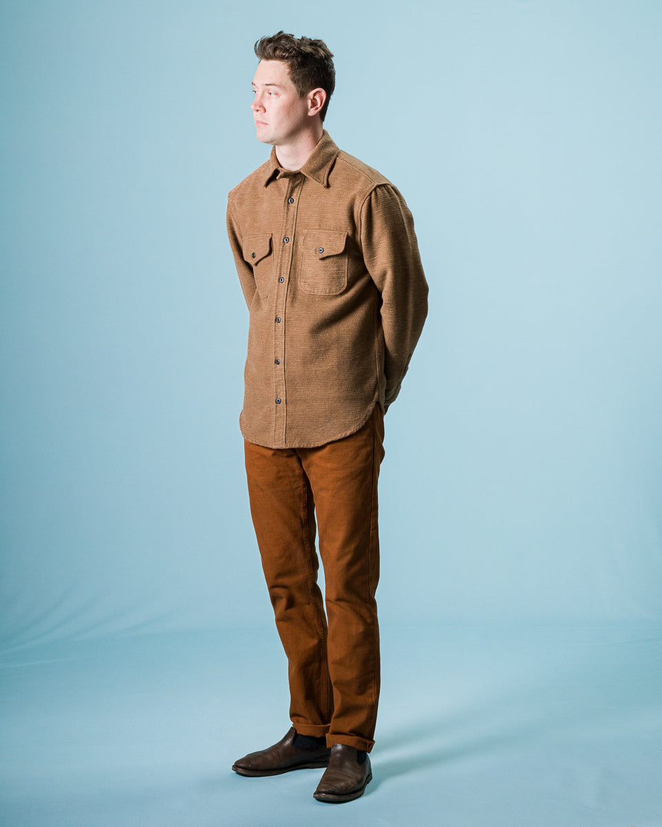 Freenote Wells Workshirt - Brushed Corduroy Tan - Standard & Strange