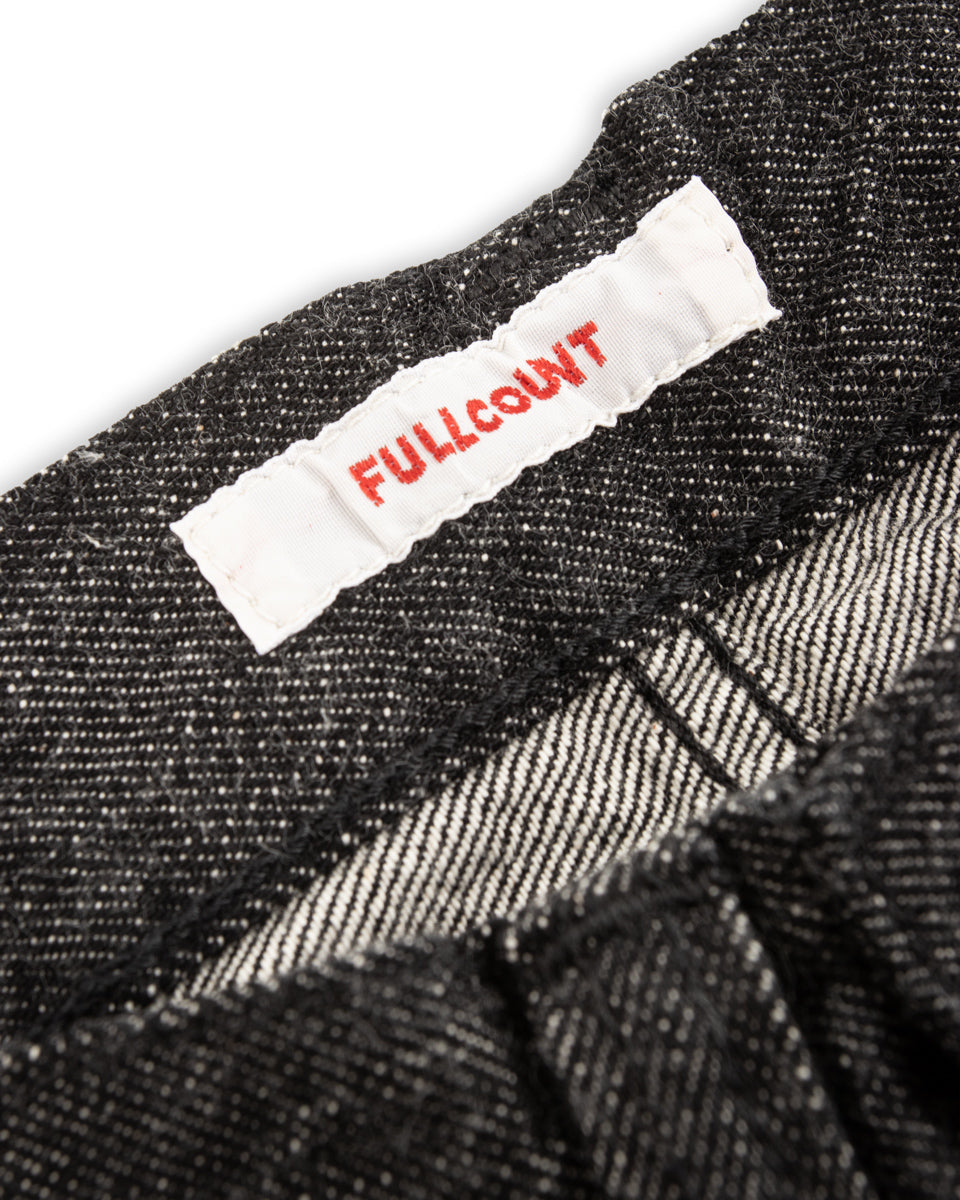 Fullcount 0107BK - Womens' Wide Straight "Monroe" - Black Denim - Standard & Strange