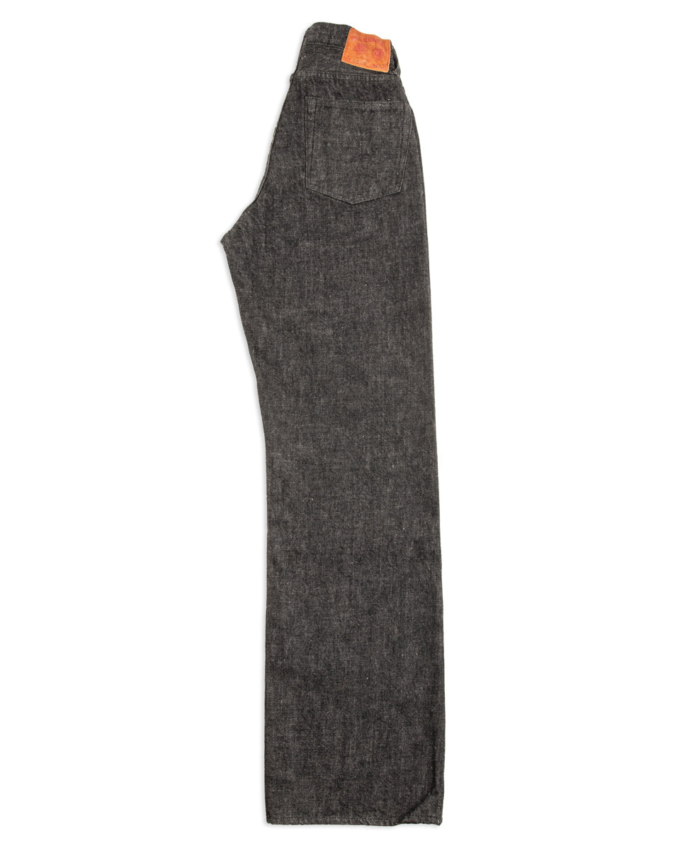 Fullcount 0107BK - Womens' Wide Straight "Monroe" - Black Denim - Standard & Strange