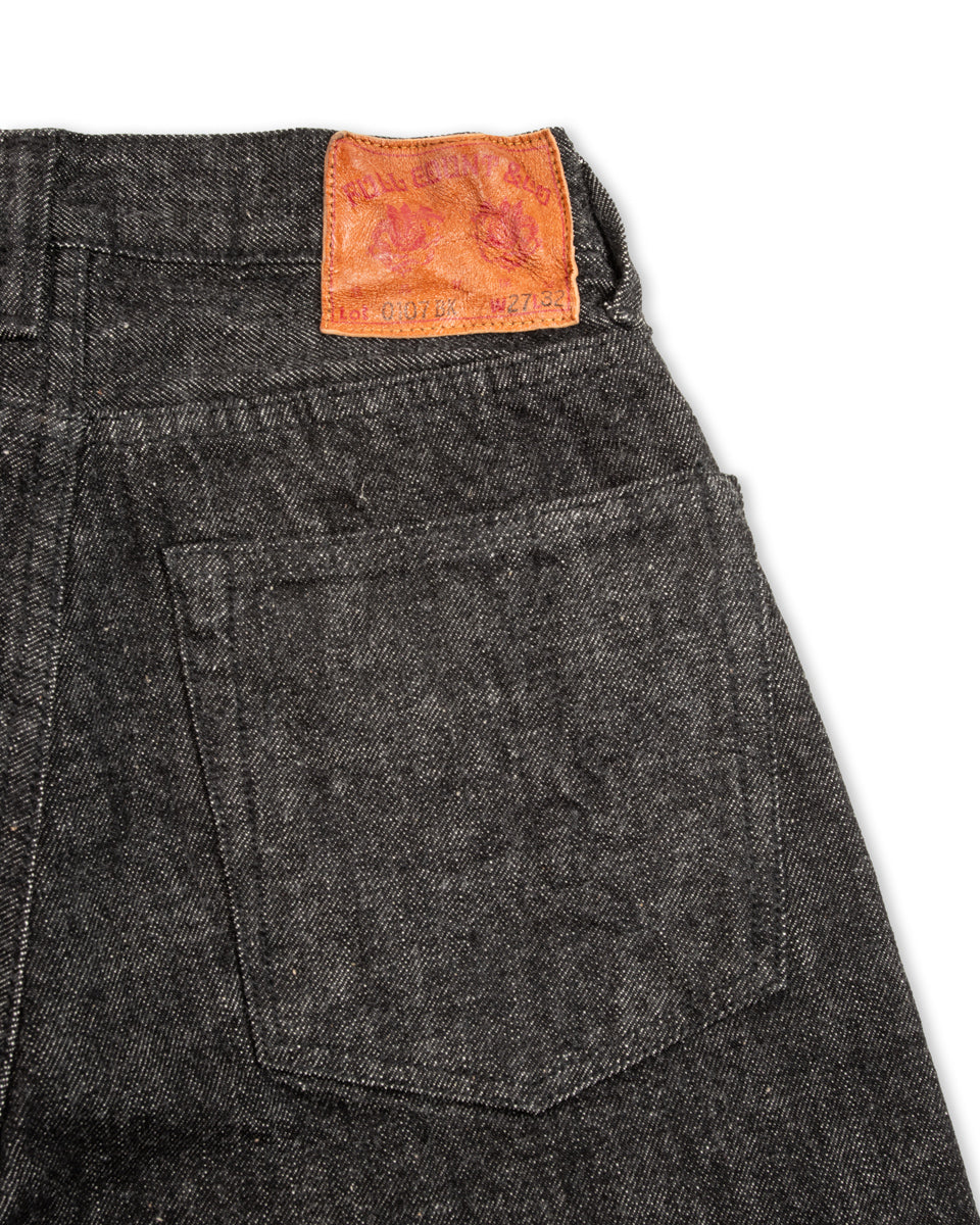 Fullcount 0107BK - Womens' Wide Straight "Monroe" - Black Denim - Standard & Strange