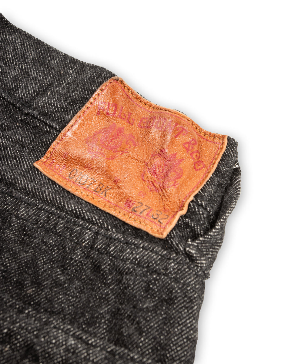 Fullcount 0107BK - Womens' Wide Straight "Monroe" - Black Denim - Standard & Strange