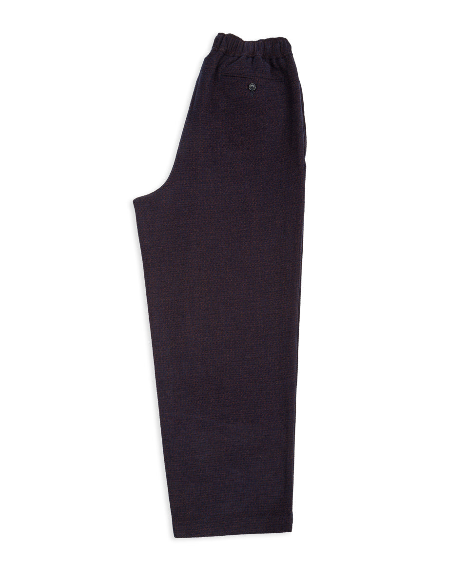 Gorsch One Size Velvet Yarn Easy Trousers - Navy Wool Rayon - Standard & Strange