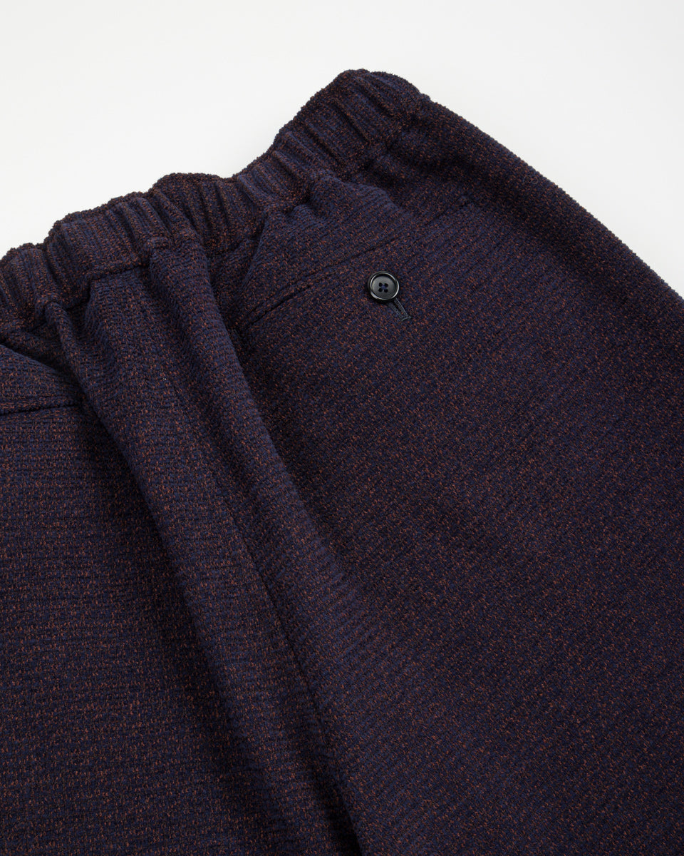 Gorsch One Size Velvet Yarn Easy Trousers - Navy Wool Rayon - Standard & Strange