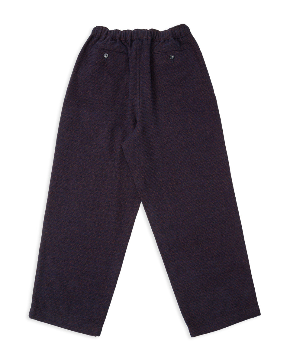 Gorsch One Size Velvet Yarn Easy Trousers - Navy Wool Rayon - Standard & Strange
