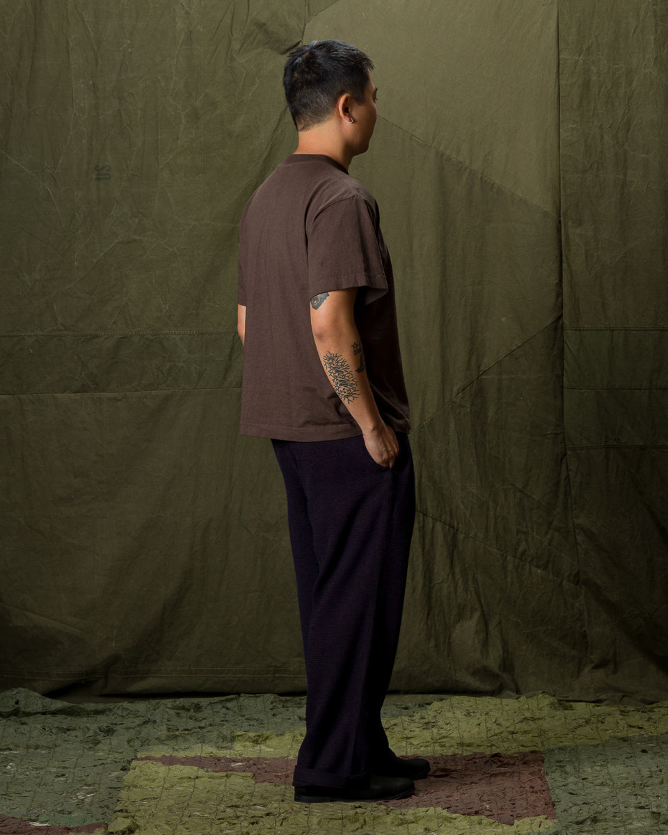 Gorsch One Size Velvet Yarn Easy Trousers - Navy Wool Rayon - Standard & Strange