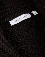 Indi + Ash Andes Hand Knit Cardigan - Jet Black Alpaca - Standard & Strange