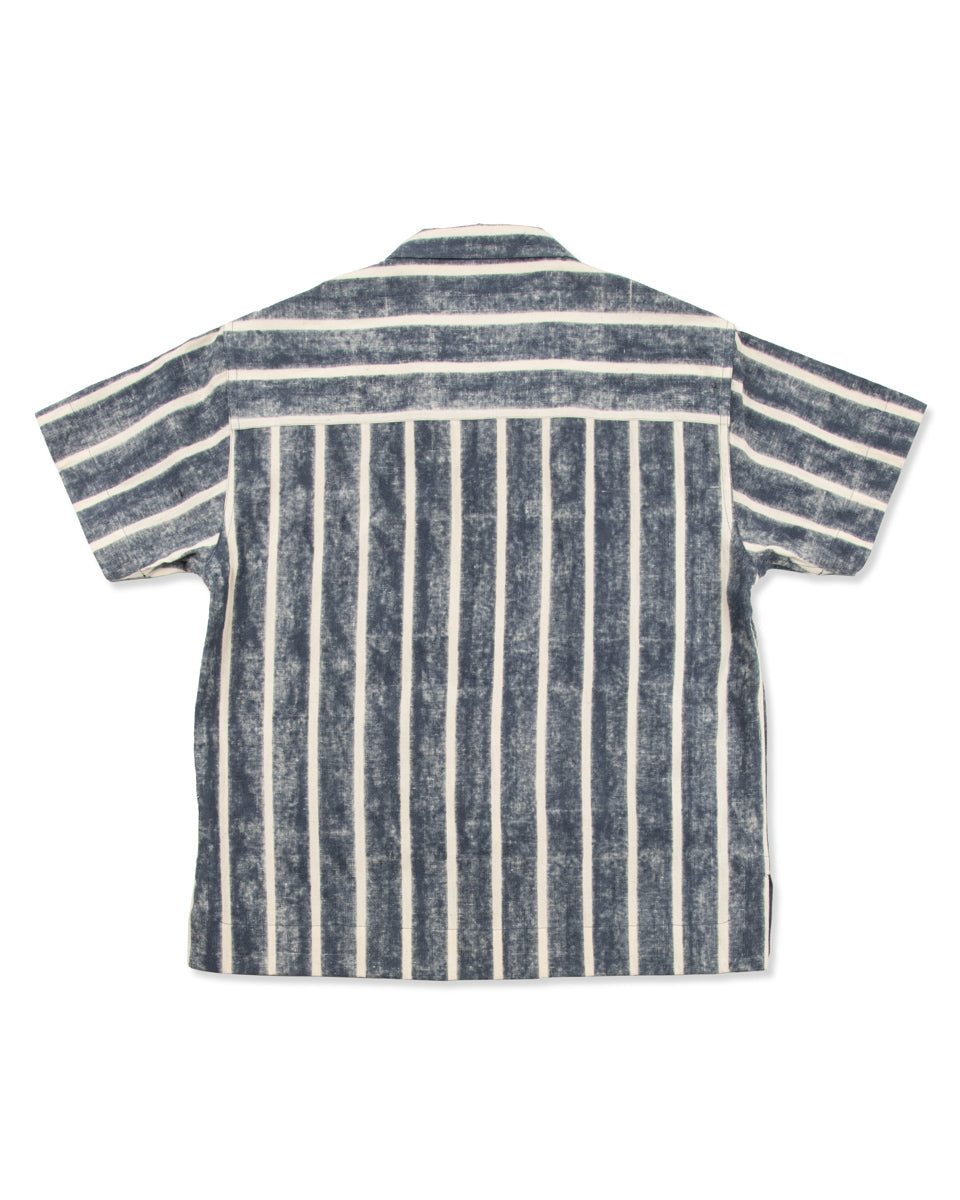 Indi + Ash Lake Camp Shirt Jac - Reversible Indigo Bold Stripe - Standard & Strange