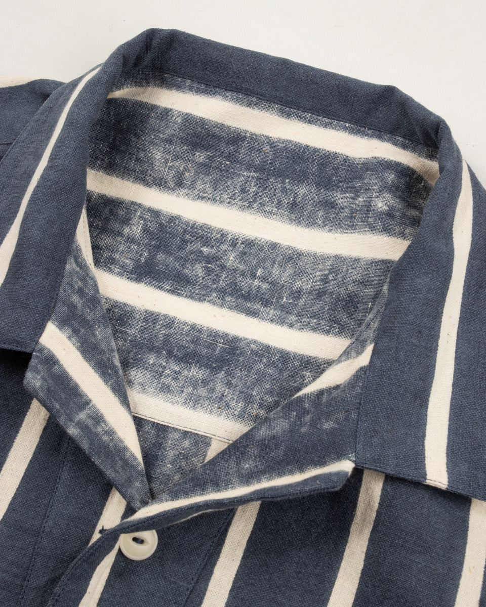 Indi + Ash Lake Camp Shirt Jac - Reversible Indigo Bold Stripe - Standard & Strange