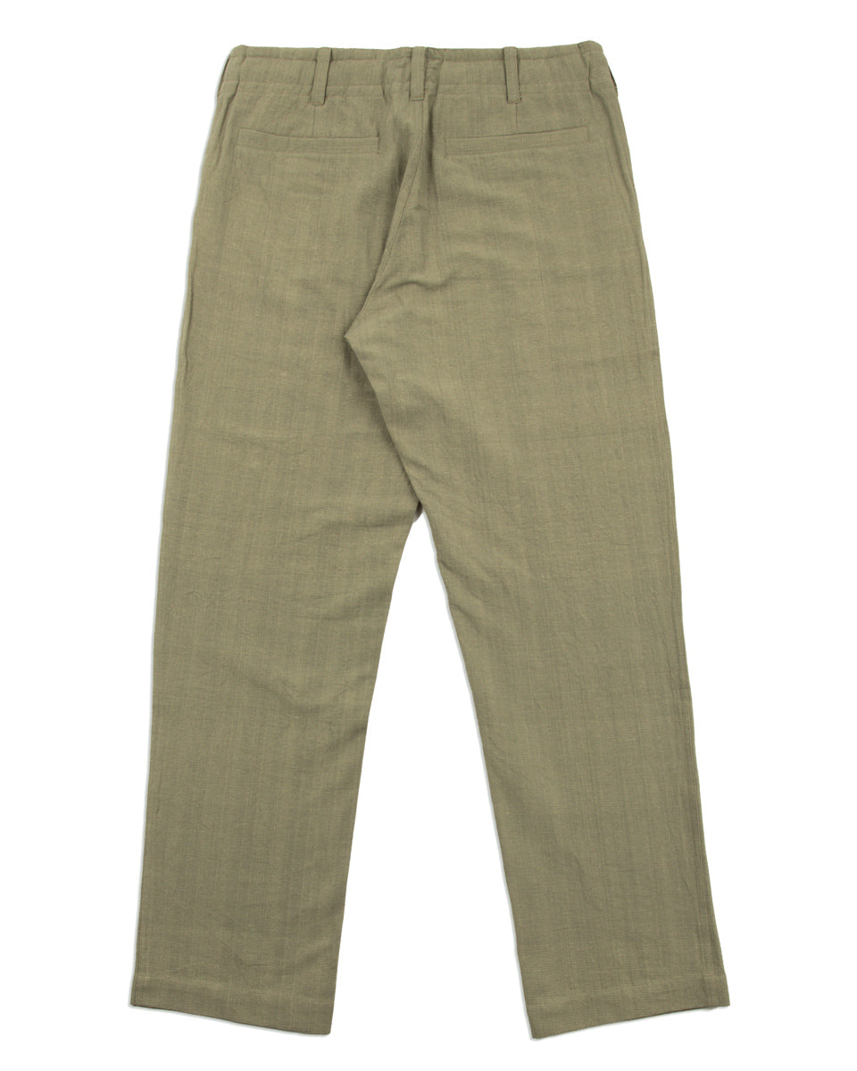 Indi + Ash Obelisk Pant - OD Green Handwoven Canvas - Standard & Strange