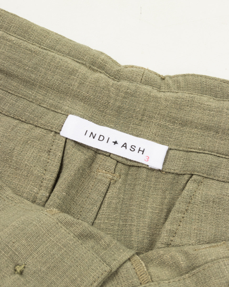 Indi + Ash Obelisk Pant - OD Green Handwoven Canvas - Standard & Strange