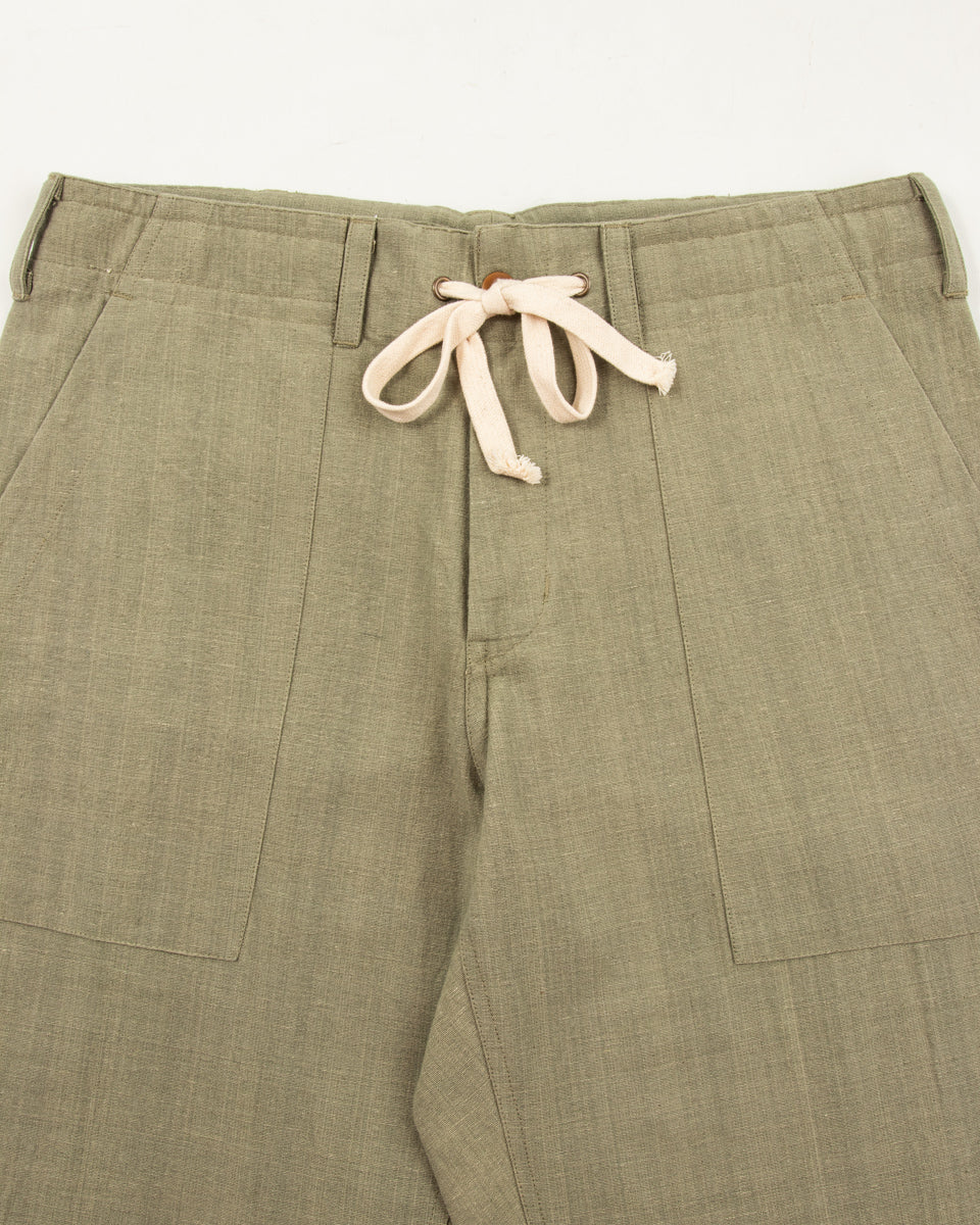 Indi + Ash Obelisk Pant - OD Green Handwoven Canvas - Standard & Strange