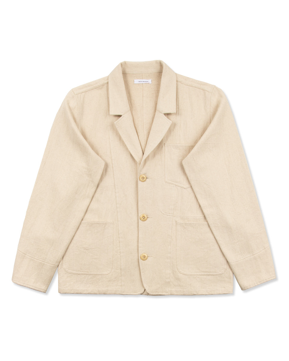 Indi + Ash Study Jacket - Natural Handwoven Denim - Standard & Strange