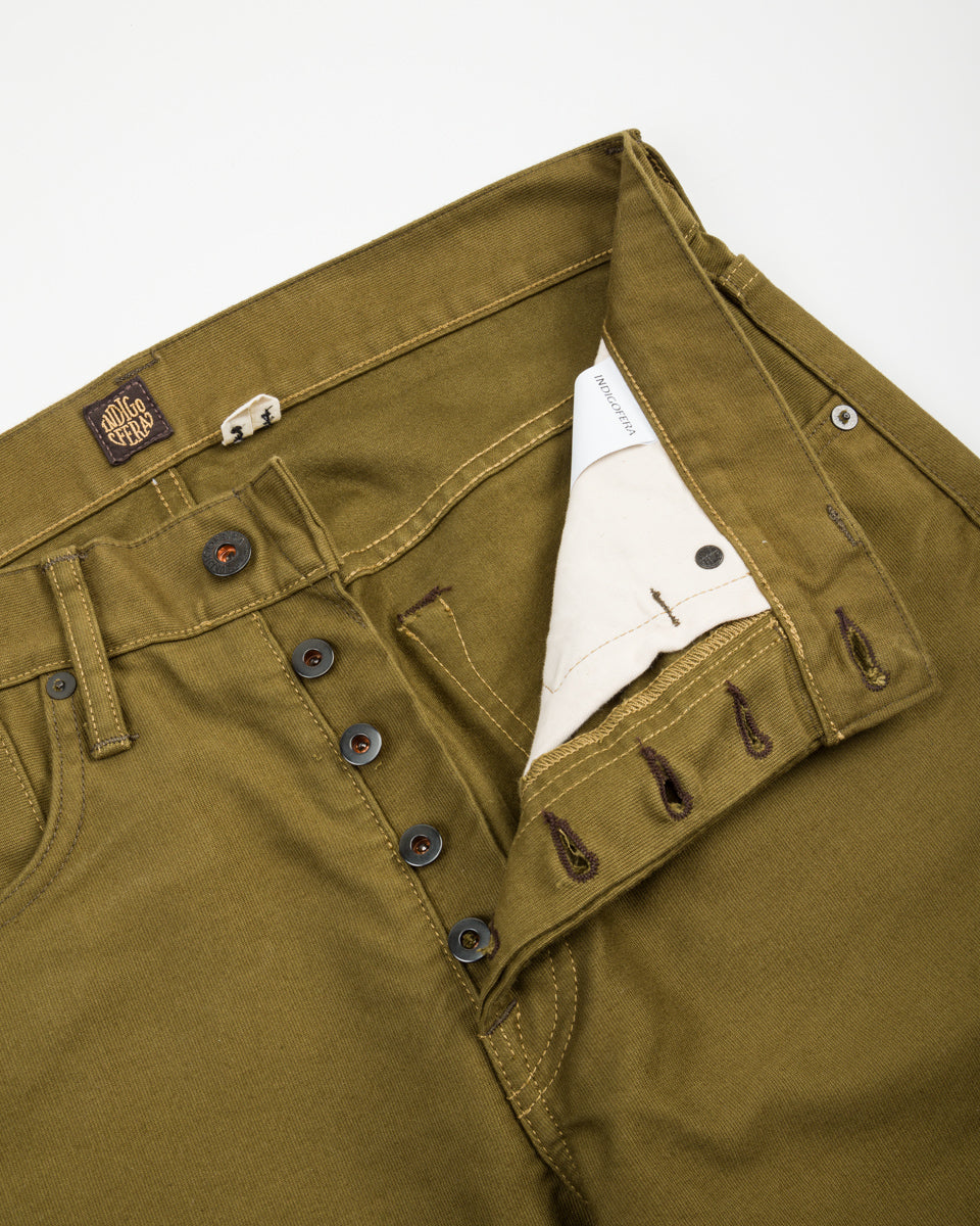 Indigofera Kirk Straight Fit - Bedford Dark Olive - Standard & Strange