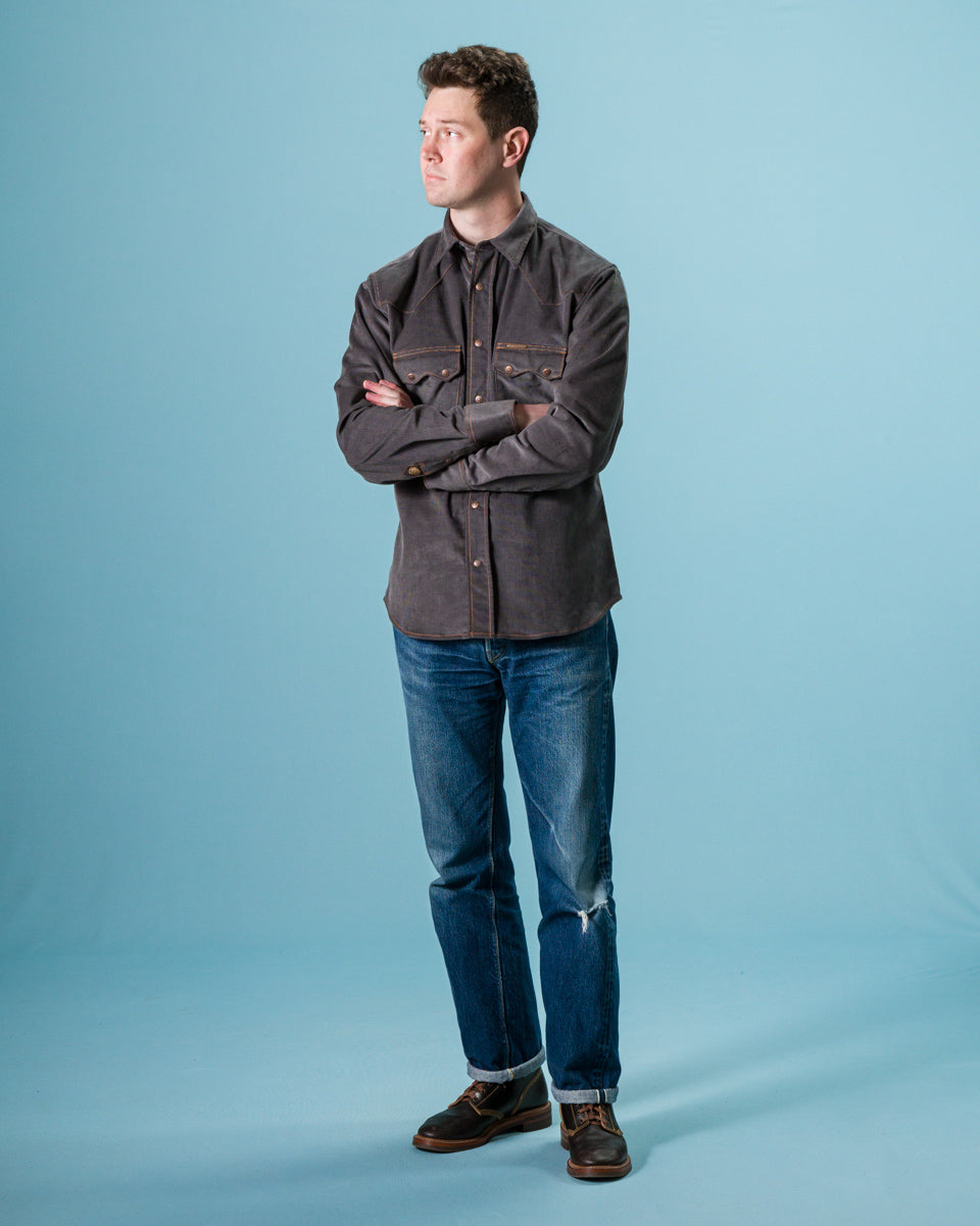 Indigofera Ryman Shirt - Steel Grey Corduroy - Standard & Strange