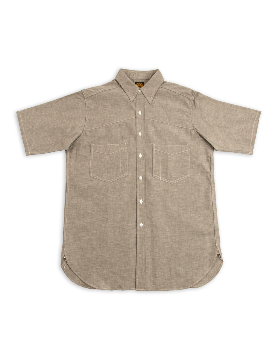 John Gluckow 1930s Dockworker's Shirt S/S - Brown - Standard & Strange