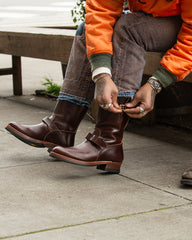 John Lofgren Wabash Engineer Boots - Dark Brown Shinki Horsebutt - Standard & Strange
