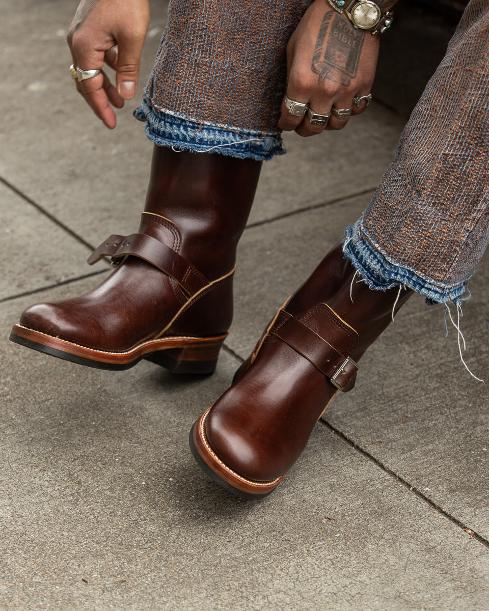 John Lofgren Wabash Engineer Boots - Dark Brown Shinki Horsebutt - Standard & Strange