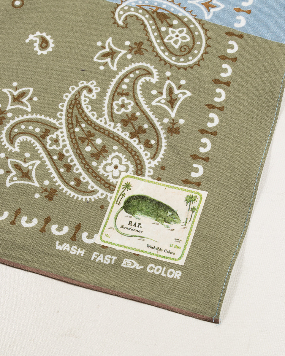 Kapital Fastcolor Selvedge Bandanna (PaisleyPatchwork) - Sax - Standard & Strange