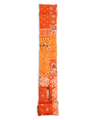 Kapital Flannel Reversible Bandana KESA Scarf - Khaki x Orange - Standard & Strange