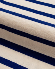 Kapital Stripe Jersey Crew Long Sleeve T (RAINBOWY Patch) - Ecru x Blue - Standard & Strange
