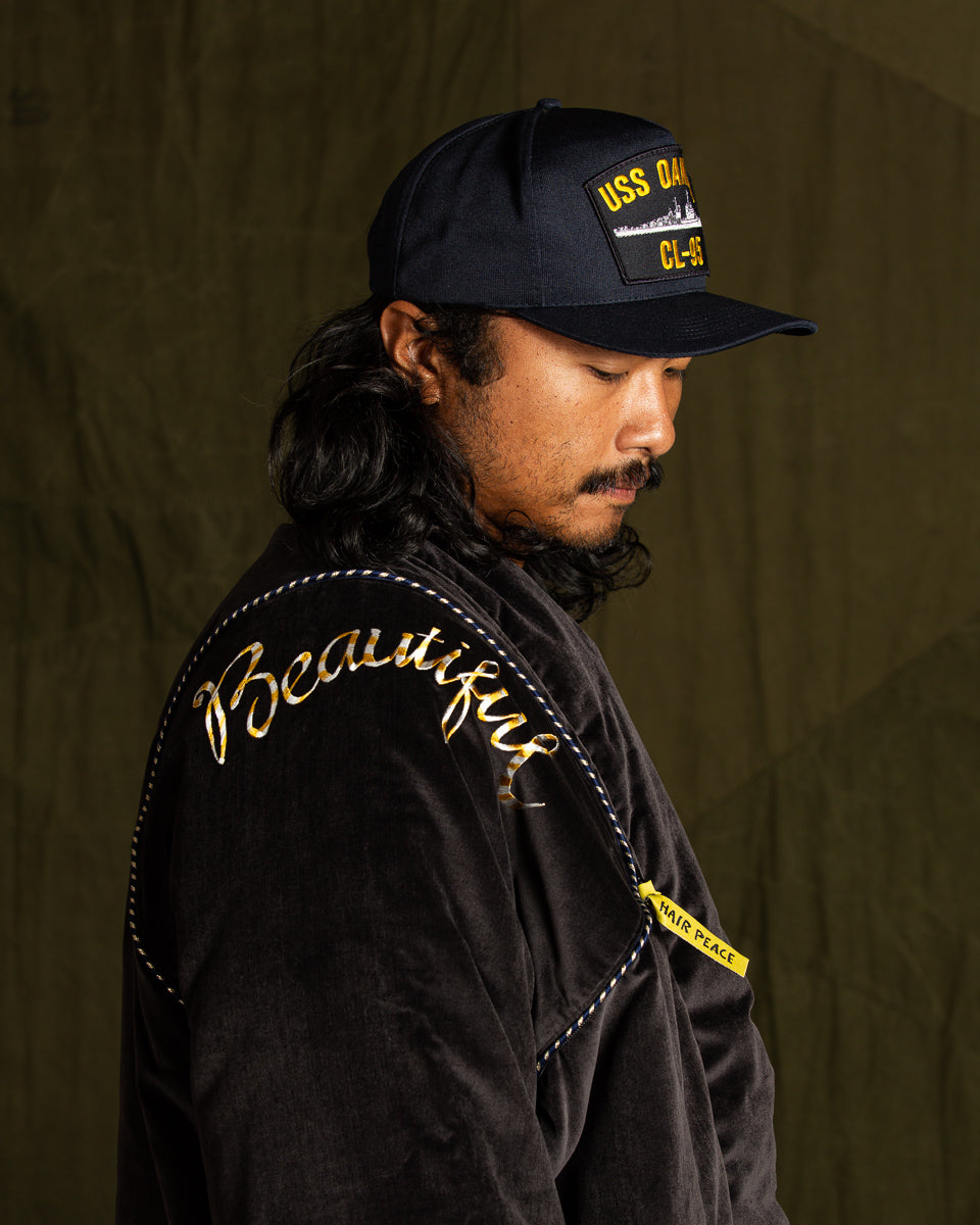 Kapital Velveteen KESA SHAM BOMBER JKT (Beautiful FRANCE) - Black 3 - Standard & Strange