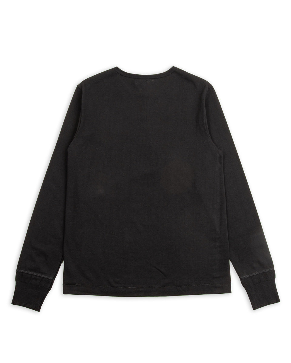 Merz b. Schwanen 206 Loopwheeled LS Henley - Deep Black - Standard & Strange