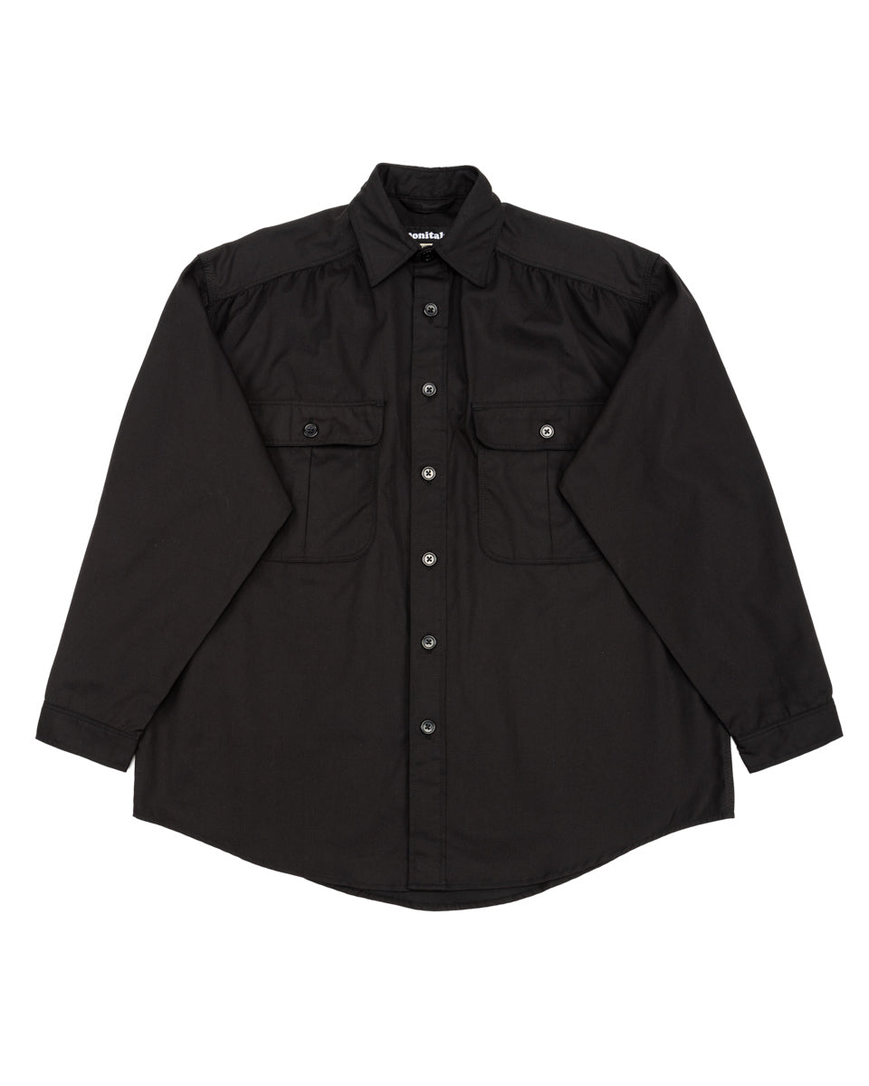 Monitaly Giorgio Work Shirt - Vancloth Oxford Black - Standard & Strange
