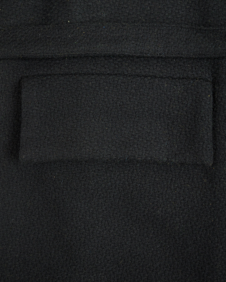 Monitaly Jute Coat - Black Wool Flannel Vicente - Standard & Strange