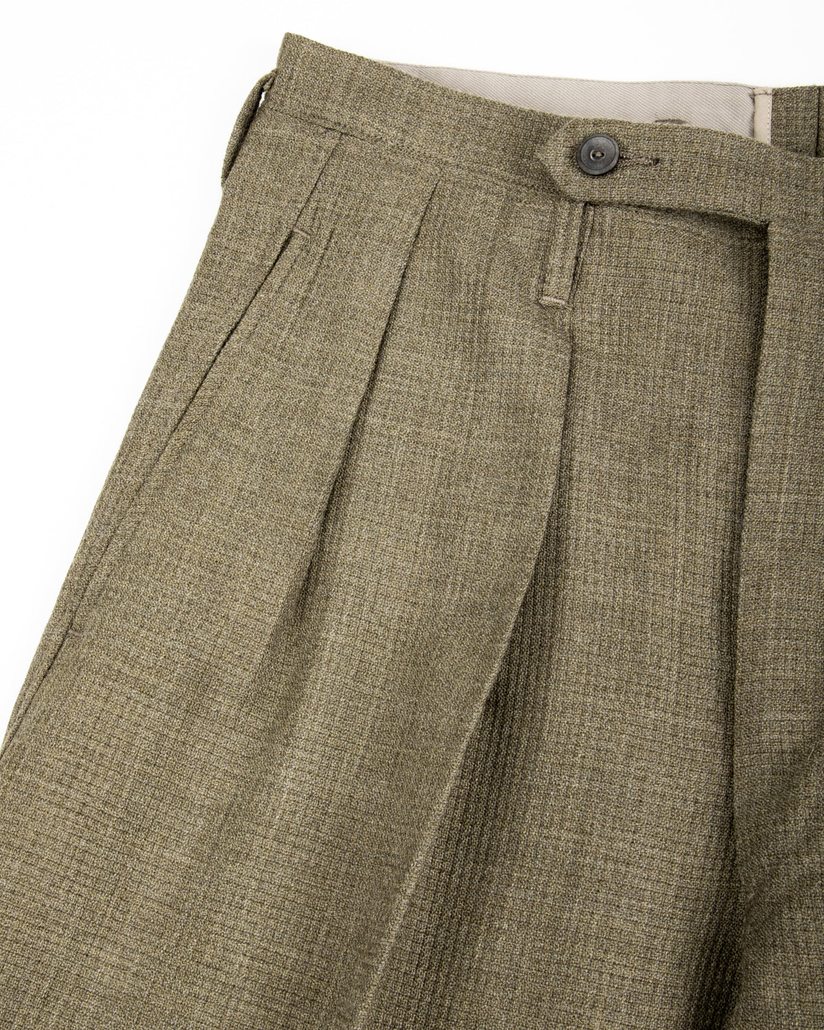 MotivMfg Bund Trousers - Sage Micro Check Suiting - Standard & Strange