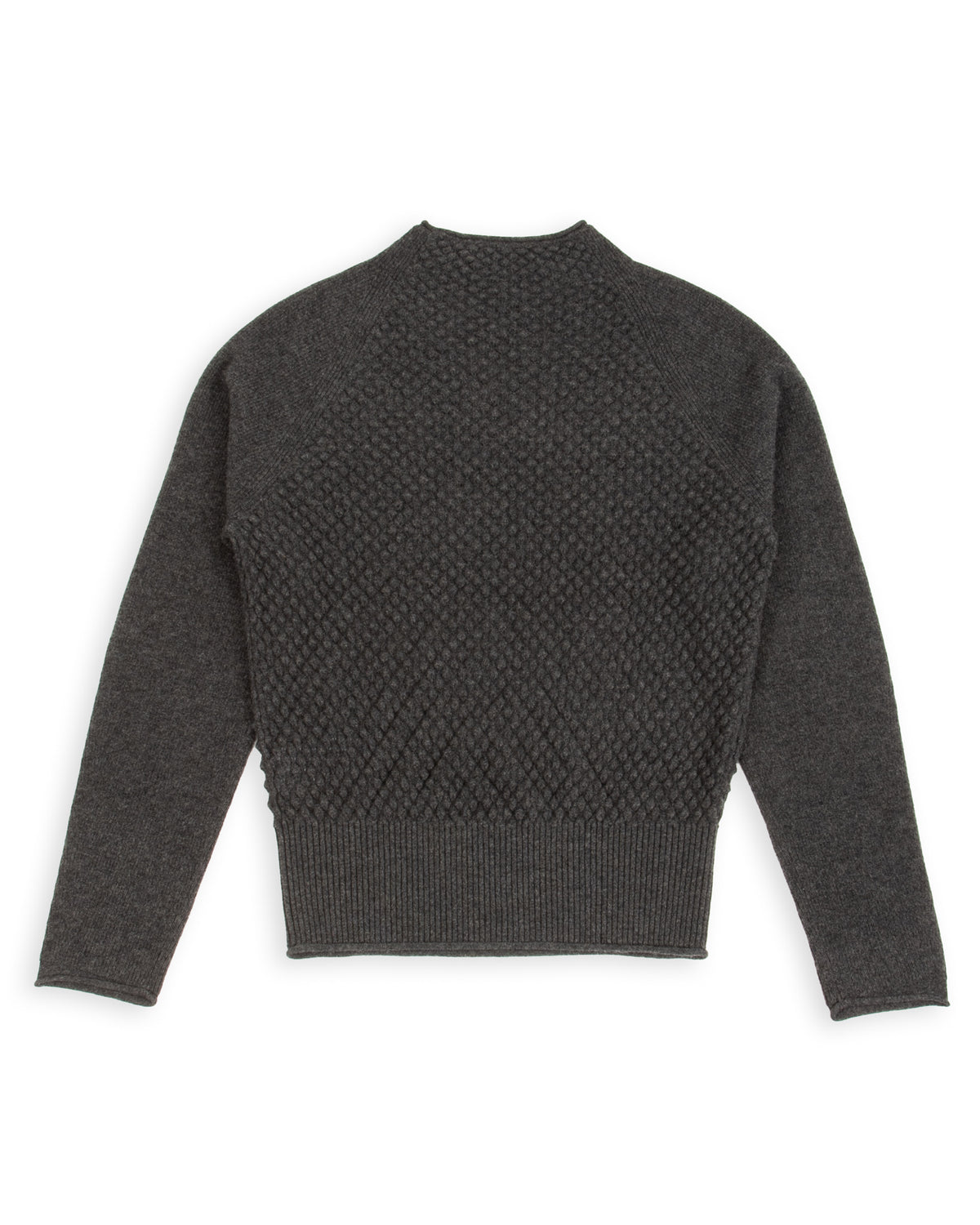 MotivMfg Cashmere Bubble Knit Mockneck - Grey Flannel - Standard & Strange