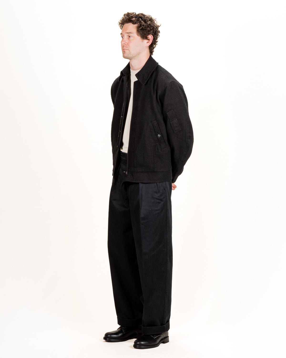 MotivMfg Mirage Jacket - Black Linen/Wool Herringbone - Standard & Strange