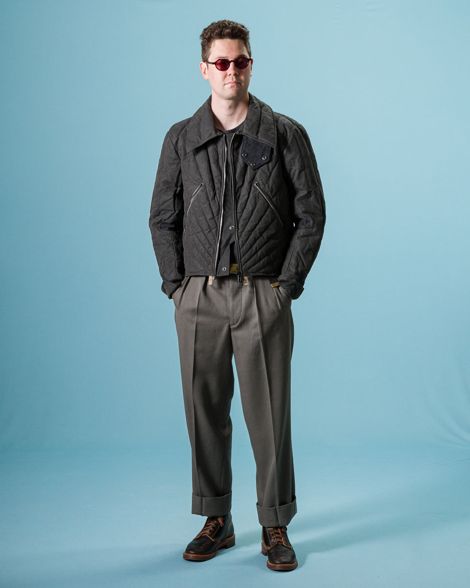 MotivMfg Radium Down Jacket - Black Waxed Cotton - Standard & Strange