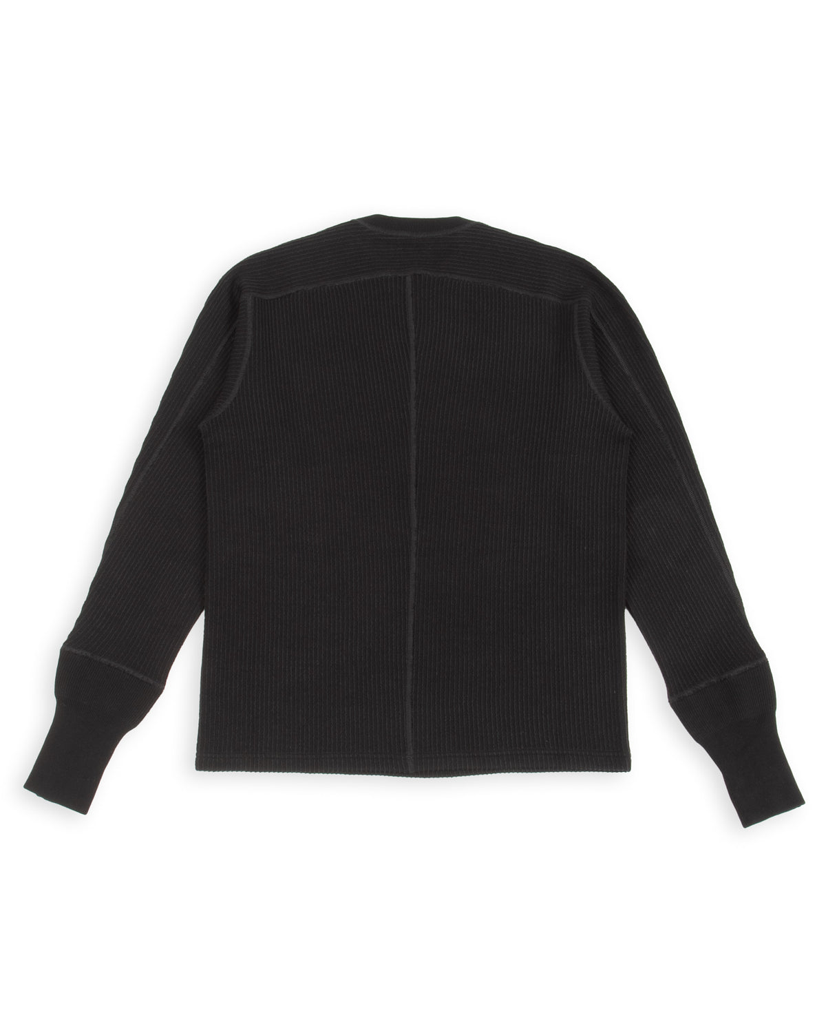 MotivMfg Swedish Thermal Shirt - Black Cotton/Linen Rib Jersey - Standard & Strange