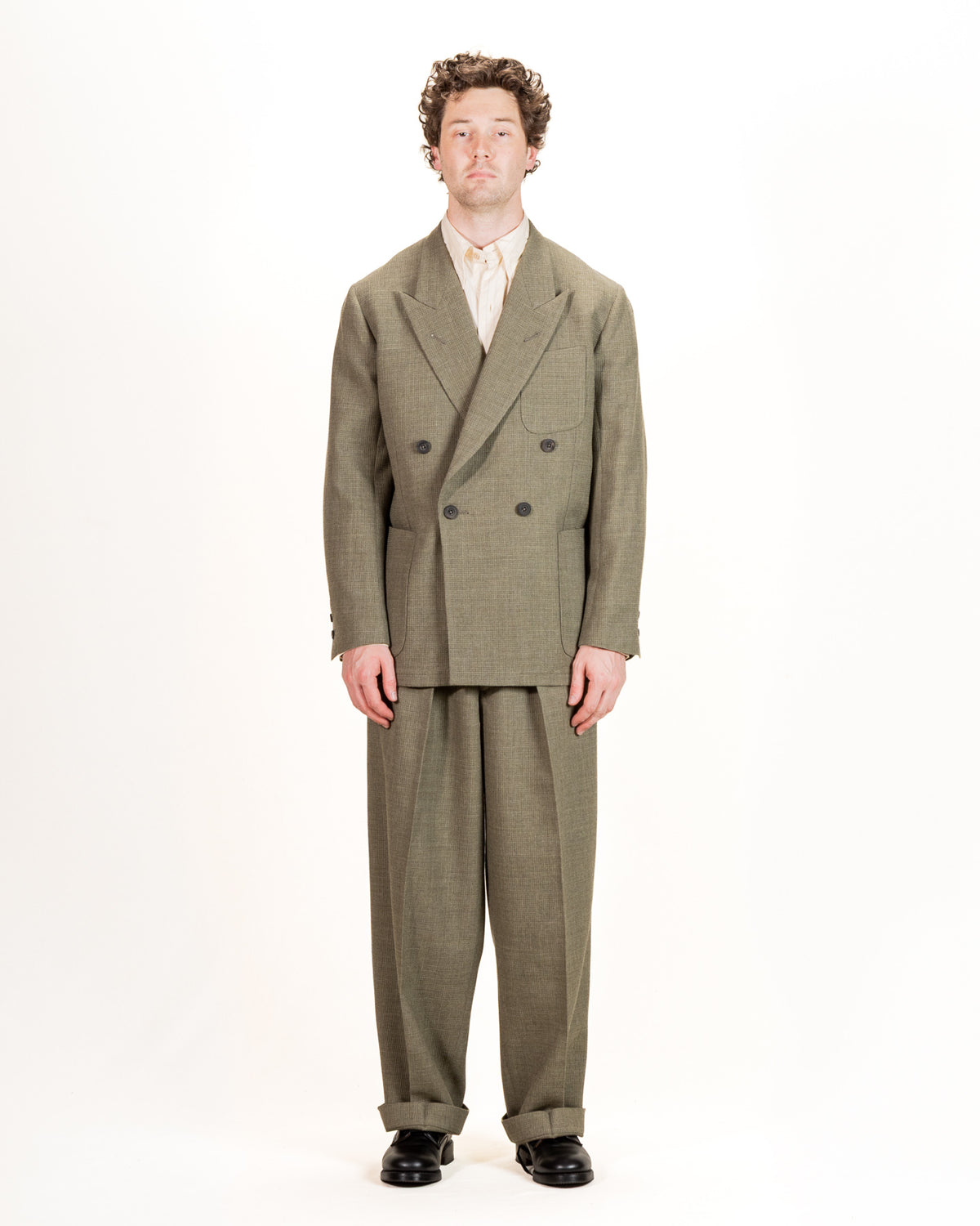 MotivMfg Trio Jacket - Sage Micro Check Suiting - Standard & Strange