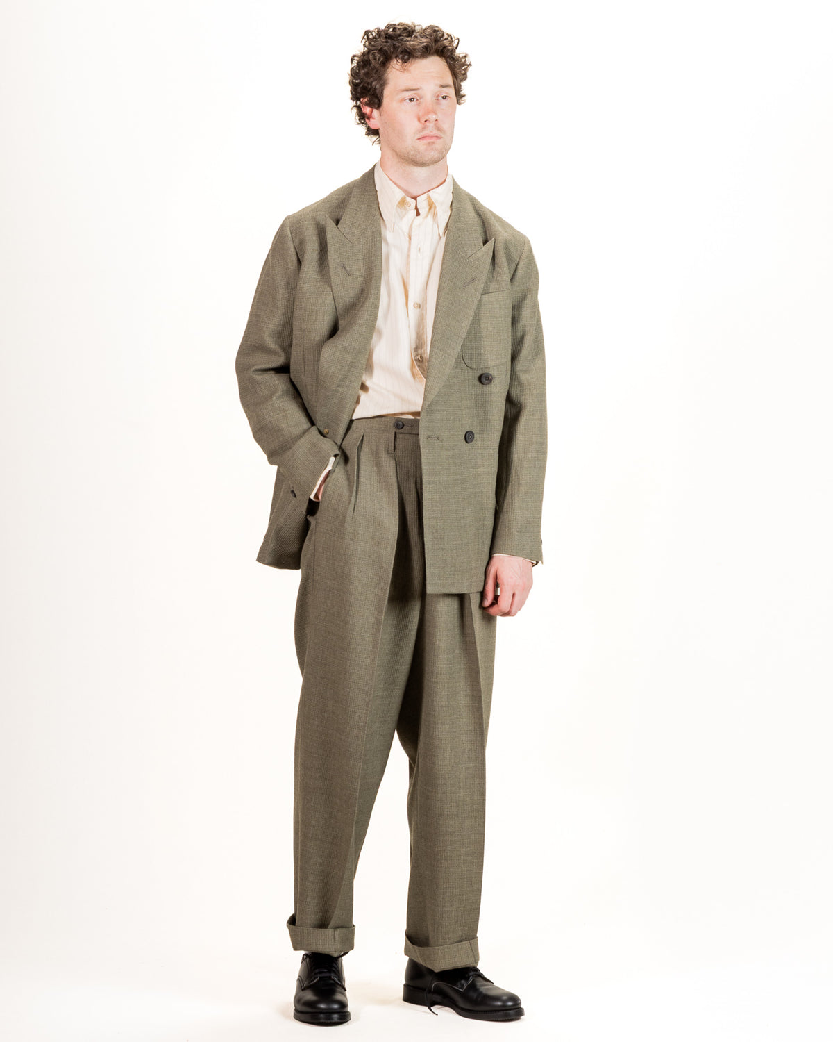 MotivMfg Trio Jacket - Sage Micro Check Suiting - Standard & Strange