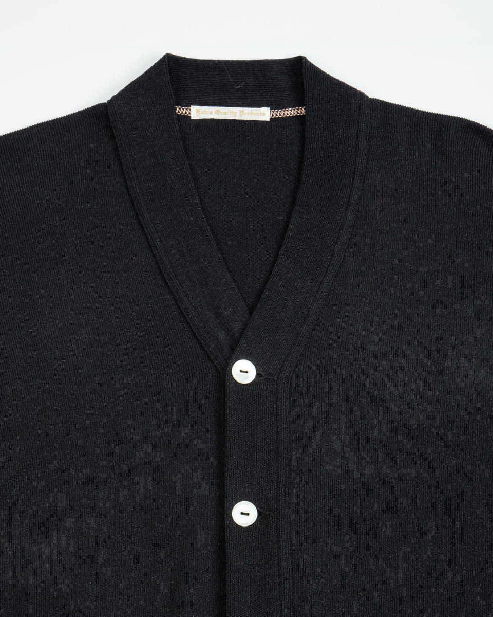 Olde Homesteader Extra Cotton Jersey Cardigan - Black - Standard & Strange