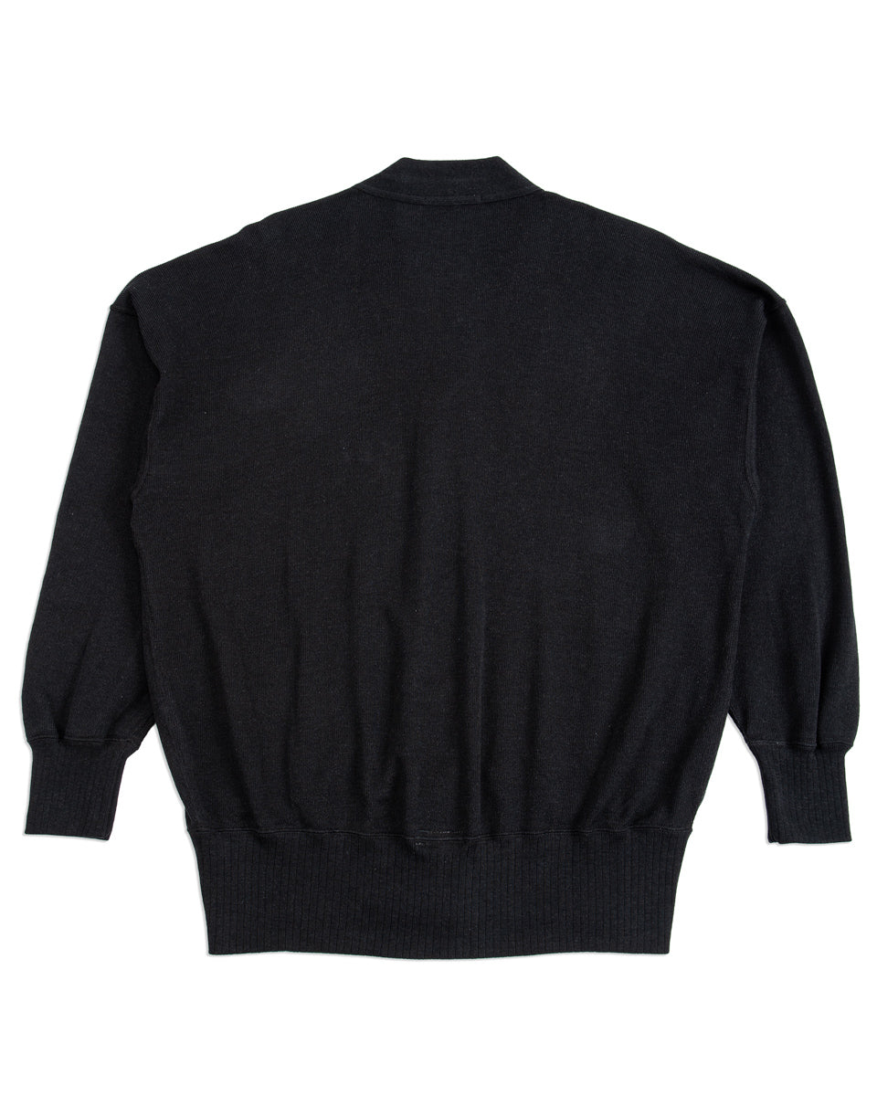 Olde Homesteader Extra Cotton Jersey Cardigan - Black - Standard & Strange