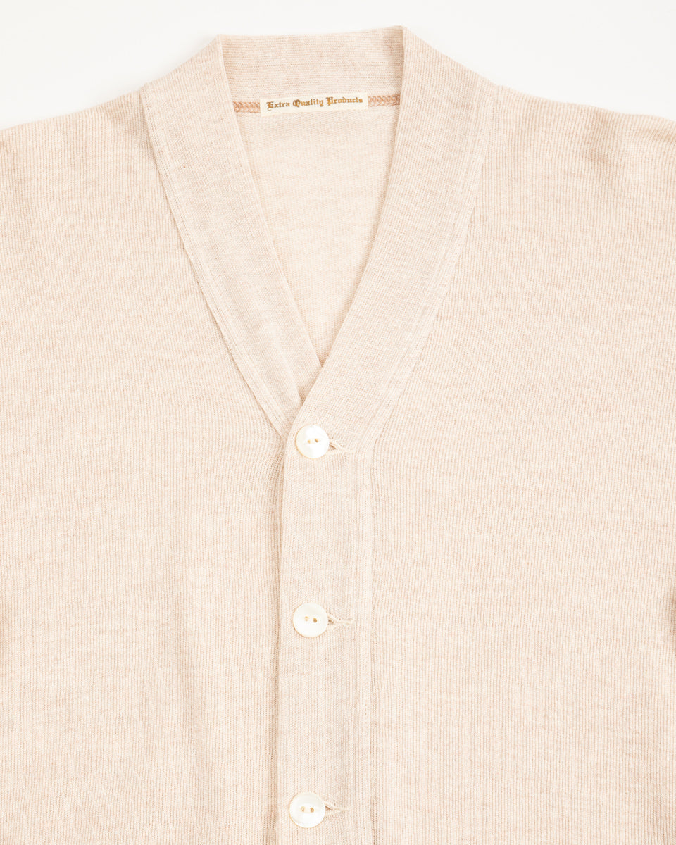 Olde Homesteader Extra Cotton Jersey Cardigan - Ecru - Standard & Strange