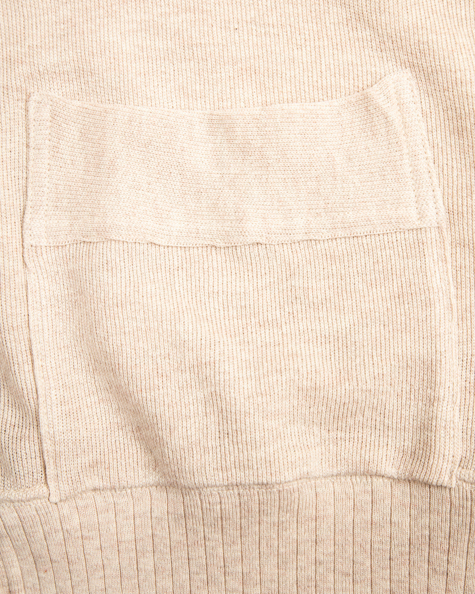 Olde Homesteader Extra Cotton Jersey Cardigan - Ecru - Standard & Strange