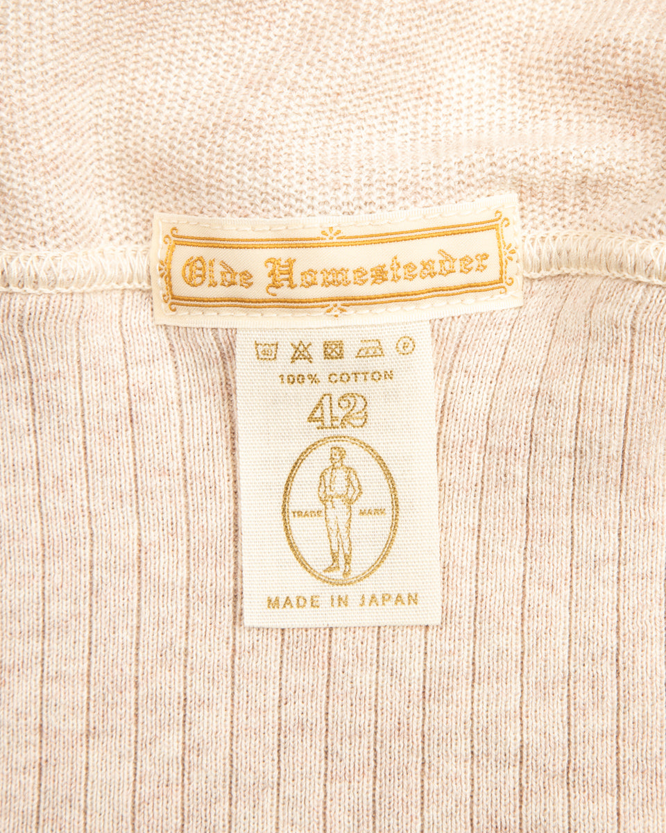 Olde Homesteader Extra Cotton Jersey Cardigan - Ecru - Standard & Strange