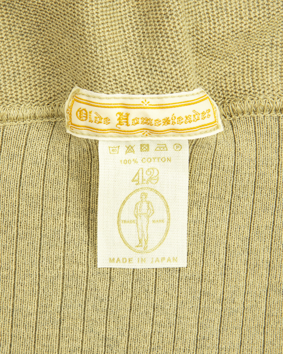 Olde Homesteader Extra Cotton Jersey Crewneck L/S - Olive - Standard & Strange